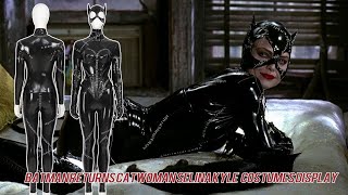 DC Batman Returns Catwoman Selina Kyle Cosplay Costumes Display [upl. by Victory]