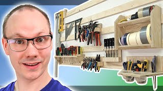 Making the Ultimate french cleat wall with 7 hand tool holders [upl. by Olenka]