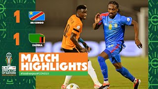 HIGHLIGHTS  DR Congo 🆚 Zambia TotalEnergiesAFCON2023  MD1 Group F [upl. by Geehan554]