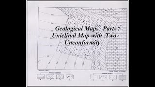 Geological Map Part7 Uniclinal Map with Two Unconformity Practical Geography [upl. by Eilojne]