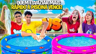 QUEM ESVAZIAR A PISCINA PRIMEIRO VENCE afogamos [upl. by Sontich830]