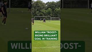 William TroostEkong scores a beautiful goal in PAOK’s preseason training football paok [upl. by Iznyl]