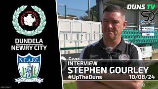 Stephen Gourley Post Match Interview  Dundela Vs Newry City  10th August 2024 [upl. by Gerita784]