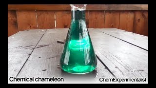 Beautiful Chemical Chameleon KMnO4NaOHSugarH2O  Color Changing [upl. by Garth]