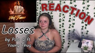 Polo G  Losses Official Audio ft Young Thug REACTION  Victoria Gonce [upl. by Yelsnya]