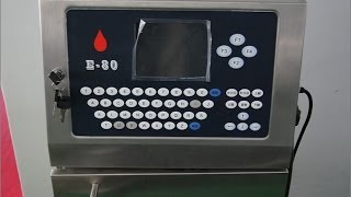 ink injet printer machine automatic with conveyor belt PLC computer controlling system [upl. by Kcirevam]