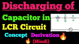 discharging of capacitor in lcr circuit [upl. by Buffo334]