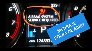 que significa servicio requerido bolsas de aire  airbag system service required [upl. by Ahtanoj]