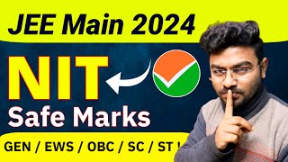 🚨 1st Attempt Safe Marks for NITs CategoryWise  JEE Mains 2024 safe marks for NITs NITs Cutoffs [upl. by Noreh469]