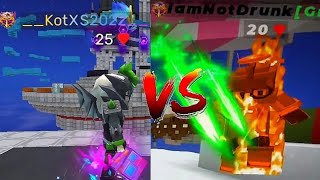 KotXS2022 VS IamNotDrunk In BlockmanGo BedWars  blockman go [upl. by Lrae]