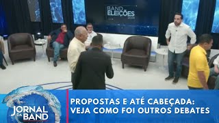 Propostas discussões e até cabeçada veja como foi outros debates municipais  Jornal da Band [upl. by Emmit850]