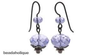 How to Use Add a Bead Ear Wire Hooks to Make SWAROVSKI ELEMENTS Crystal Earrings [upl. by Nosredna]