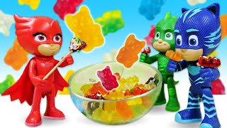 ¡Hacemos gominolas de ositos Juguetes de PJ Masks Cocina para niños [upl. by Hsina]