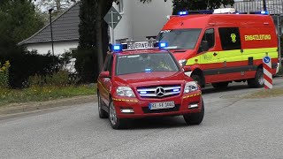 MANV nach Busunfall Einsatzfahrten Feuerwehr und Rettungsdienst zur Großübung in Geesthacht [upl. by Angelita]