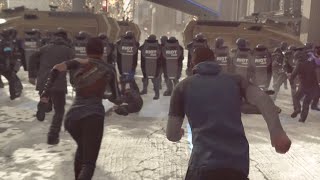 Detroit Become Human  Androids vs Police Epic Battle [upl. by Altman]