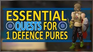 OSRS Essential Quests for 1 Defence Pures [upl. by Raine]