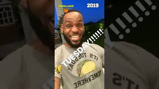 🤣 LeBron James FUNNY TACO TUESDAY with Bronny James amp Bryce James back in 2019 🌮 [upl. by Asimaj]