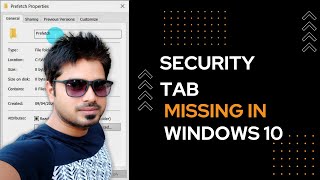 prefetch folder not opening amp security tab missing in windows 10 [upl. by Norahs664]