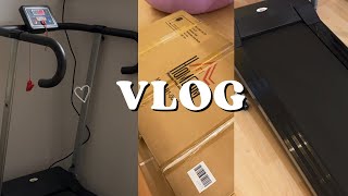 VLOGMAS 2023 Unboxing my treadmill Home Gym coming together [upl. by Letsou955]