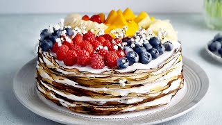 Chocolate Crepe Cake  How To Make A Crepe Cake  Hoopla Recipes [upl. by Ennayt649]