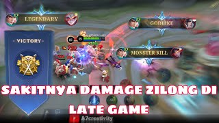 SAKITNYA DAMAGE ZILONG DI LATE GAME  GAMEPLAY ZILONG  MOBILE LEGENDS BANG BANG 🎮 [upl. by Sclar475]