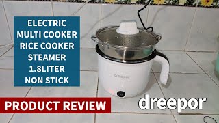 DREEPOR 18L Non stick Electric Multi Cooker Rice cooker Steamer Product Review Lazada Shopee review [upl. by Jillie]