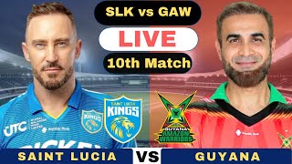 CPL Live Saint Lucia Kings vs Guyana Amazon Warriors T20 Match  SLK vs GAW Live 10th Match CPL 2024 [upl. by Maud590]