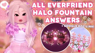 ALL EVENINGFALL HALO ANSWERS 2024 ROYALE HIGH HALLOWEEN HALO ANSWERS TO WIN THE HALO [upl. by Chura]