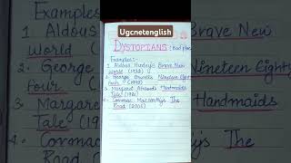 Dystopian novels english literature ugcnet english english honours handwritten notes ugcnetenglish [upl. by Aseiram]