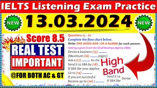 IELTS LISTENING PRACTICE TEST 2024 WITH ANSWERS  13032024 [upl. by Eiramac]