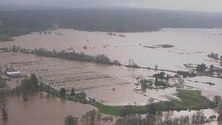 Aerial video shows major flooding in Lewis County Washington  FOX 13 Seattle [upl. by Ibloc]