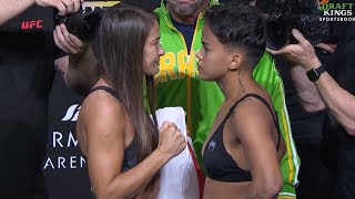 Karolina Kowalkiewicz vs Iasmin Lucindo  Weighin FaceOff  UFC 301 Pantoja vs Erceg [upl. by Rajiv124]