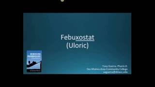 How to pronounce febuxostat Uloric Memorizing Pharmacology Flashcard [upl. by Rosemonde]