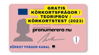 Kunskapsprov B körkort frågor 1 [upl. by Lawrenson]