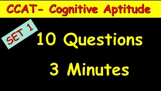 CCAT Criteria Cognitive Aptitude Test  10 Questions in 3 Minutes  Practice Set 1 [upl. by Sibylla]