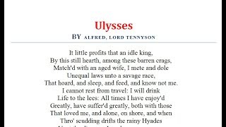 Ulysses by Alfred Lord Tennyson Part2 । বাংলা লেকচার  Poetry Literature Victorian spirit amp age [upl. by Aiyekal]