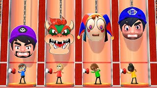 Wii Party Minigames  Toad Vs Alisha Vs Pierre Vs Sakura 2Player Hardest Difficulty [upl. by Kahl690]