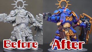 【ウォーハンマー】プライマリス・レフテナント塗り方徹底解説！【塗装方法】【Warhammer】Space MarinesPrimaris Lieutenant 【How to Paint】 [upl. by Eibor]