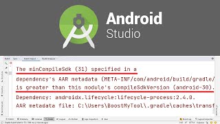 How to Fix The minCompileSdk 31 is greater than this modules compileSdkVersion android30 [upl. by Schubert]