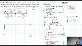 7–8 Internal Forces Chapter 7 Hibbeler Statics Benam Academy [upl. by Anetsirhc]