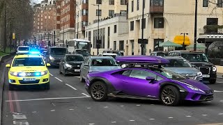 SUPERCARS in LONDON January 2024 [upl. by Lleroj112]