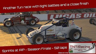 iRacing  Sprints at IRP  What a close finish to end the season [upl. by Faucher292]