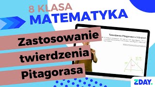 Zastosowanie twierdzenia Pitagorasa  Matematyka 8 klasa [upl. by Olra]