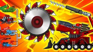 Monster Splitter quotCoarse Pitch Bladequot  Trench Digging Machine Track Trenchers  Arena Tank Cartoon [upl. by Yecad717]