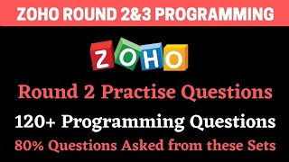 Zoho Programming Practise Questions  Question Bank  BiNaRiEs [upl. by Diva]