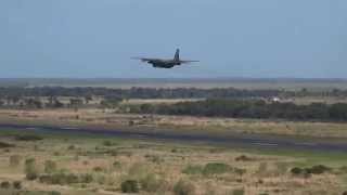 C130 Hércules  Despegue con vórtices en las hélices  Fuerza Aerea Argentina [upl. by Brazee]