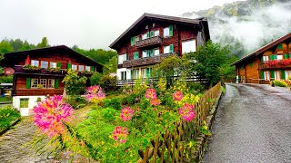 Wengen walking tour with a surprise 🤫🇨🇭 Swiss village 4K [upl. by Grondin]