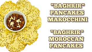 🇮🇹 quotBAGHRIRquot PANCAKES MAROCCHINI 🇬🇧 quotBAGHRIRquot MOROCCAN PANCAKES [upl. by Gefell]