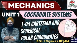 Coordinate Systems L 4  Introduction to spherical polar coordinates Mechanics  BSc  IITJAM [upl. by Mighell]