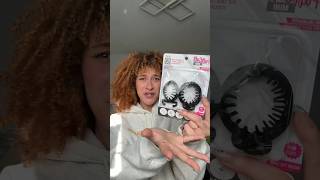 TRYING A PUFF CUFF curlyhair hairaccessories [upl. by Diahann]